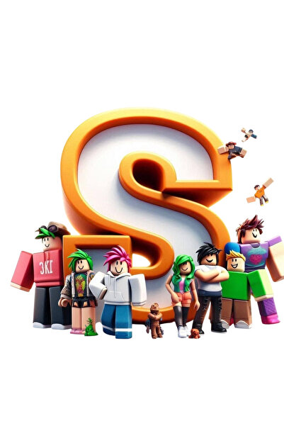 Ingift Sticker UV DTF ROBLOX litera S, inaltime 8 cm