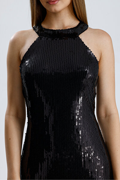 Sense Lined Tassel Sequin Dress – Star of Sparkling Nights | Elb36190 Black