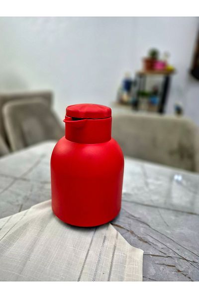 Avantaj Kapıda 1 L Red Thermos with Glass Chamber •Duck Mouth 12 Hours Hot 24 Hours Cold • Matte Body Vacuum Insulated