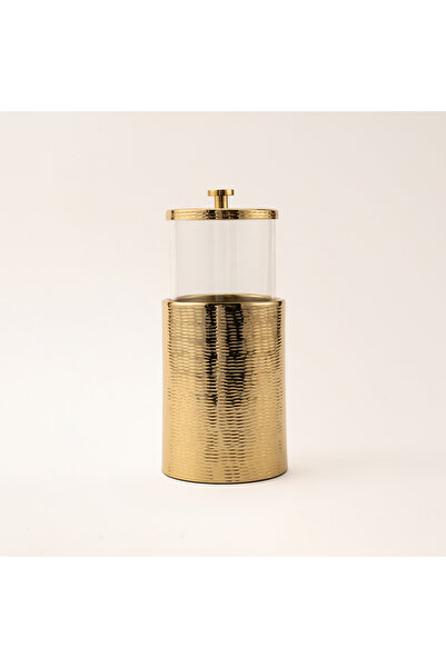 LA MESA gold metal container 11*11*12 cm