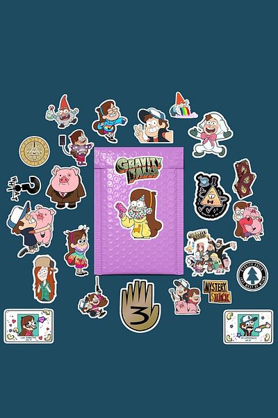MS Major Selection Mysterious Town /Gravity Falls / Bullet Journal Notebook Sticker Agenda Laptop Sticker