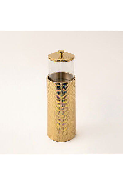 LA MESA large gold metal container 11*11*34 Cm