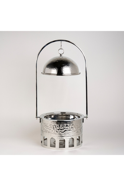 LA MESA طبق تسخين فضي سعة 3 لتر