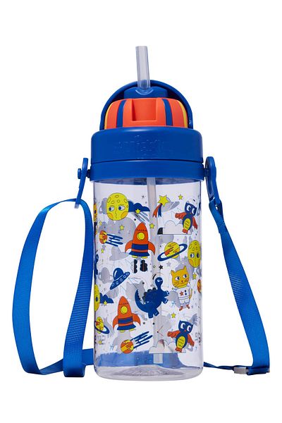 SMIGGLE Animal Pattern Nursery Water Bottle Silicone Straw