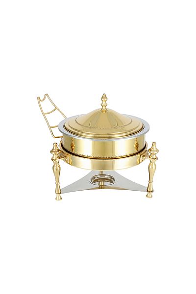 LA MESA Chafing Dish With Side Hanger - 5L - Gold Colour