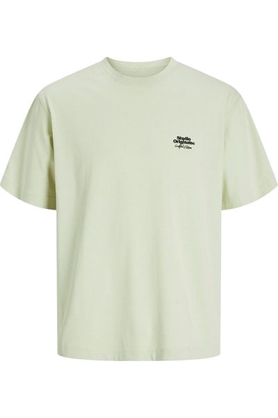 Jack & Jones Tricou JACK & JONES Αφηρημένο Πίσω Τύπωμα Πάρου - 12273385-Celadon Tint