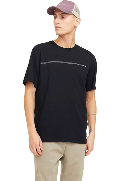 Jack & Jones Tricou JACK & JONES Fusion Πλήρης Επωνυμία - 12273120-Μαύρο