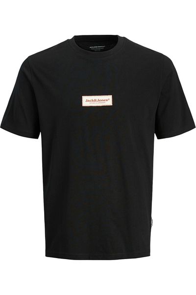 Jack & Jones Tricou JACK & JONES Ψεύτικη Ραφή με Διαχωρισμό - 12273182-Μαύρο