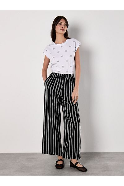 Apricot T-Shirt mit Schleifenprint