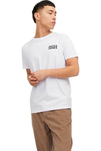 Jack & Jones Λογότυπο Tricou JACK & JONES Corp με μικρή εκτύπωση - 12151955-Moonbeam
