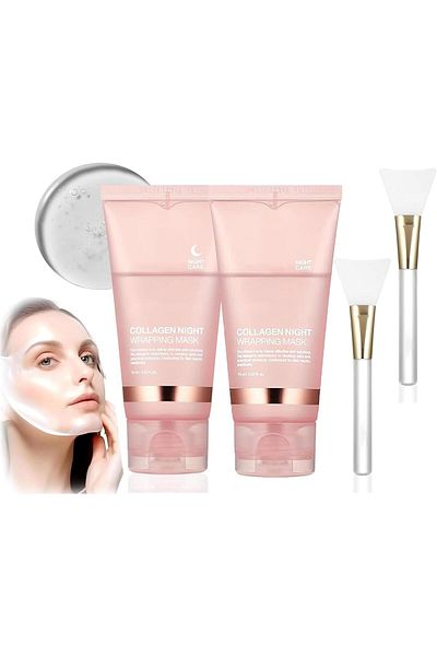 Medicube Peel-off face mask for moisturizing and caring, reduces sagging and dryness with collagen for glowing skin - 2 pieces