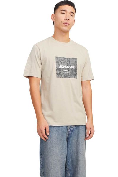 Jack & Jones Tricou JACK & JONES Tarmac Camo Front - 12273239-Καθαρό Κασμίρ