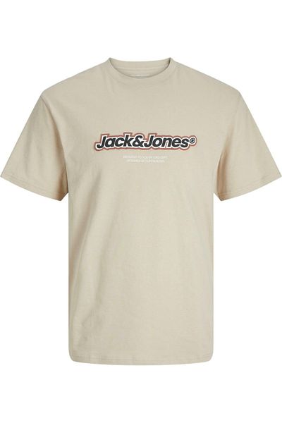 Jack & Jones Tricou JACK & JONES Vesterbro Newton Brand - 12265740-Humus