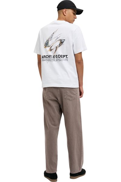 Jack & Jones Tricou JACK & JONES Dynamic Dust - 12273867-Φωτεινό Λευκό