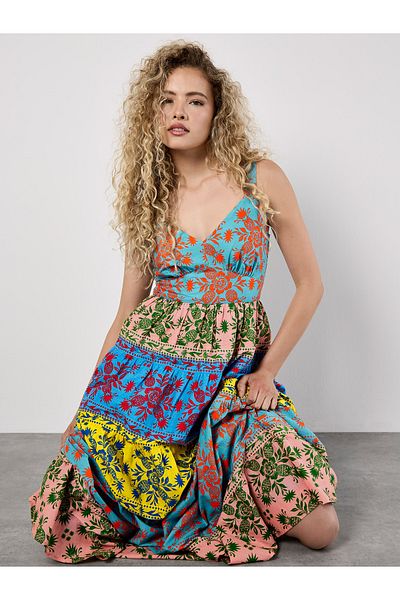 Apricot Colour Pop Ananas Cami Maxikleid
