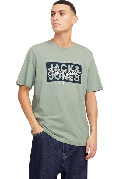 Jack & Jones Tricou JACK & JONES Colton - 12268439-Iceberg Green