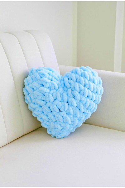 NURDAY Pernă modernă cu inimă – tricotată manual, pernă decorativă romantică, cadou de Ziua Îndrăgostiților (25x20)