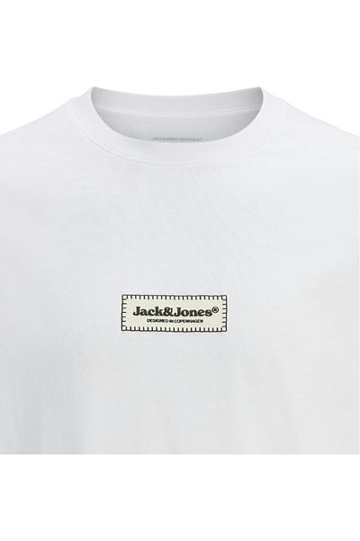 Jack & Jones Tricou JACK & JONES Ψεύτικη Ραφή με Διαχωρισμό - 12273182-Φωτεινό Λευκό