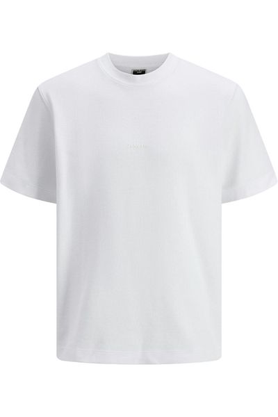 Jack & Jones Ύφασμα Tricou JACK & JONES Tarmac - 12273217-Φωτεινό Λευκό