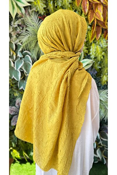 dermansaa Mustard Yellow Bamboo Cashmere Shawl - Flowing, Stylish Shawl with Tight Posture, No Sweating