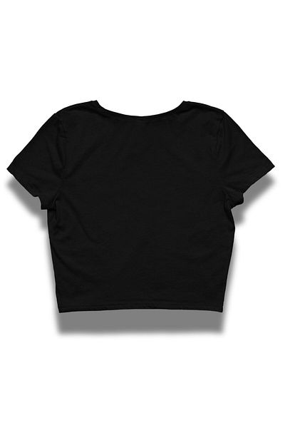 Fuddy Moda Summer Vibes Written Crop Top, Women's Ribbon Printed Crop Blouse