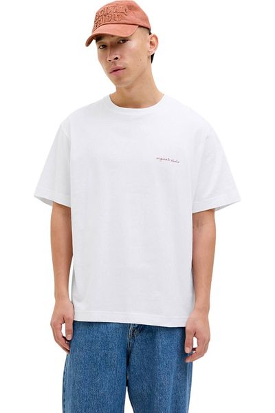 Jack & Jones Tricou JACK & JONES Μαρακές Σκίτσο - 12273388-Φωτεινό Λευκό