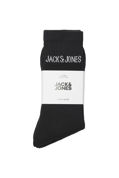 Jack & Jones Κάλτσες Τένις JACK & JONES Regen 5 ζευγάρια - 12266536-Μαύρο