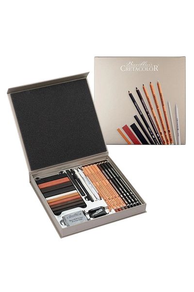 CretaColor مجموعة رسم باسيون بوكس ​​مجموعة رسم مميزة صندوق هدايا خاص 25 قطعة