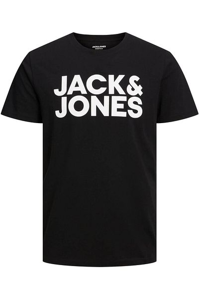 Jack & Jones Λογότυπο Tricou JACK & JONES Corp - 12151955-Μαύρο WL