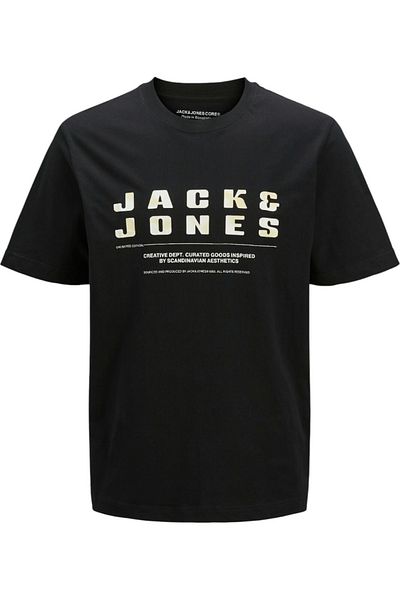 Jack & Jones Tricou JACK & JONES Επαναφορτιζόμενη Μπροστινή Πόρτα - 12274716-Μαύρο