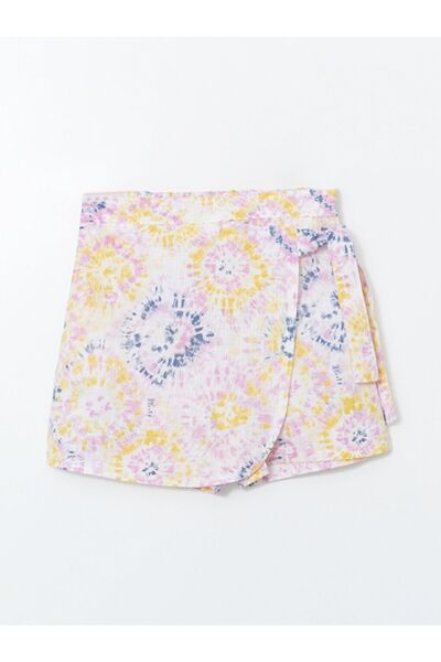 LC Waikiki Lcw Kids Buy Elasticated Batik Patterned Girls' Shorts Skirt