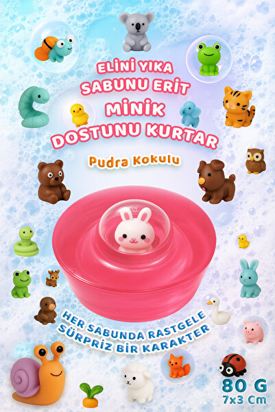 FANTASTİK SANAT ATÖLYESİ Wash Your Hands, Melt the Soap, Save Your Little Friend! |   Gift Transparent Soap with Toys |   80 Grams
