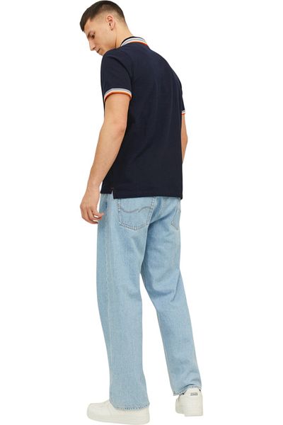 Jack & Jones Tricou JACK & JONES Paulos Polo SS - 12136668-Μαύρο Μπλε