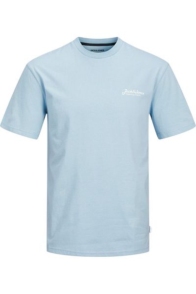 Jack & Jones Tricou JACK & JONES Beau Μπροστινό Στάντστεντ - 12275012-Chambray Blue