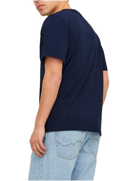Jack & Jones Tricou JACK & JONES Corp με μικρό τυπογραφικό στοιχείο - 12233999-Navy Blazer SP