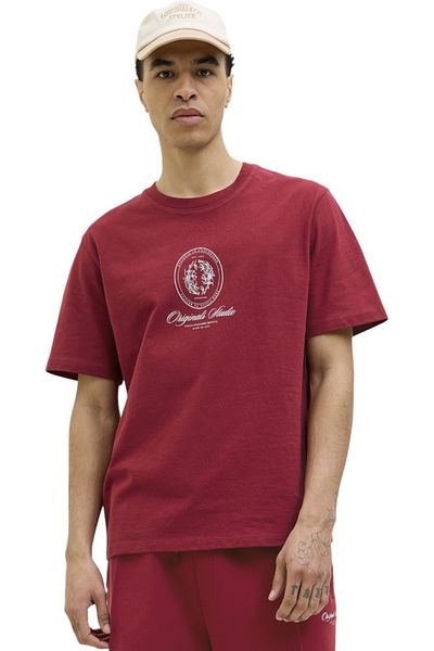 Jack & Jones Tricou JACK & JONES Γραφική πρόσοψη Dia - 12286609-Θιβετιανό κόκκινο