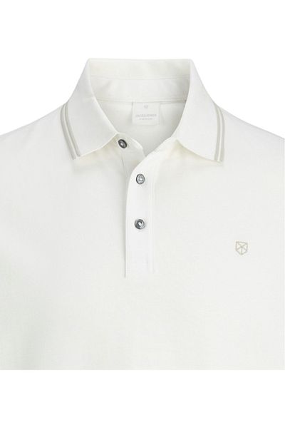 Jack & Jones Tricou JACK & JONES Alex Polo Άνοιξη-Καλοκαίρι 2025 - 12286338-Cloud Dancer