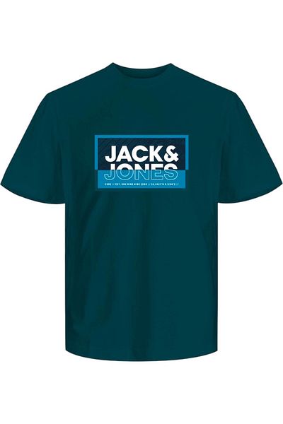 Jack & Jones Tricou JACK & JONES Logan Καλοκαιρινό Στάμπα - 12283825-Deep Teal