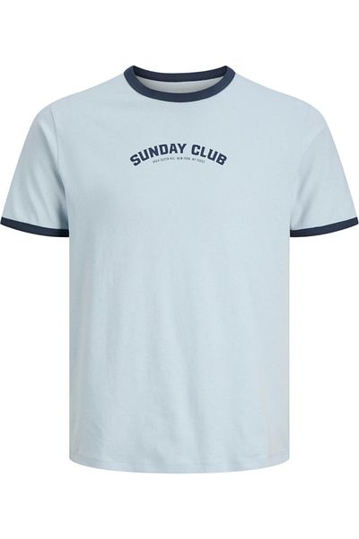Jack & Jones Tricou JACK & JONES Sunday Club Άνοιξη/Καλοκαίρι 2025 - 12291076-Μπλε