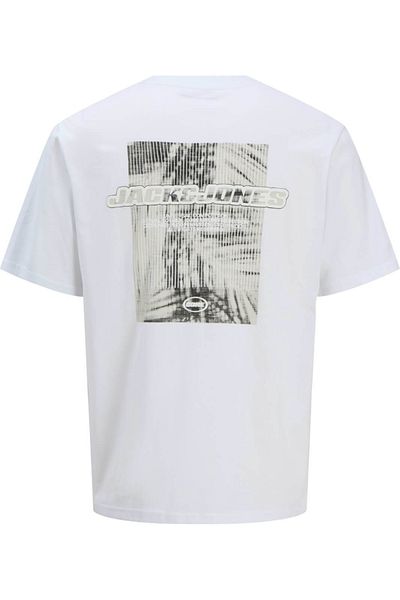 Jack & Jones Tricou JACK & JONES Lido AOP Πίσω Στάμπα - 12276629-Φωτεινό Λευκό