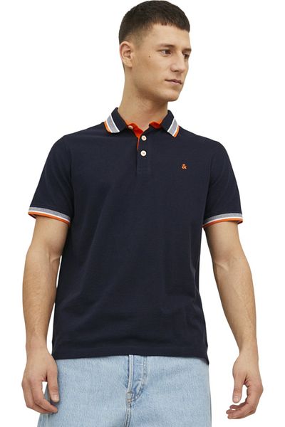 Jack & Jones Tricou JACK & JONES Paulos Polo SS - 12136668-Μαύρο Μπλε