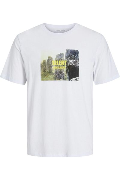 Jack & Jones Tricou JACK & JONES Ryu Στρογγυλή Λαιμόκοψη - 12278540-Λευκό