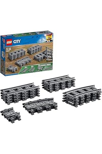 ShopZum Lego City Rails Compatible with City Sets for Children 60205-5 Years and Above Creative Toy Building S