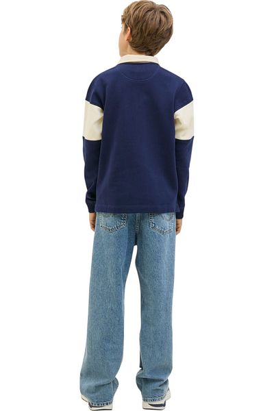 Jack & Jones Μπλούζα Πόλο JACK & JONES Norrebro με Αντικραδασμική Προστασία για Παιδιά - 12284371-Ocean Cavern