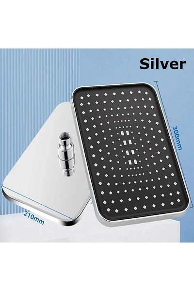 Choice Silver 14 Inch new High Pressure Top Spray Rain Shower Head Larger Flow Supercharge Rainfall Showerh