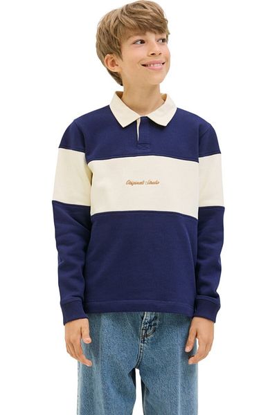 Jack & Jones Μπλούζα Πόλο JACK & JONES Norrebro με Αντικραδασμική Προστασία για Παιδιά - 12284371-Ocean Cavern