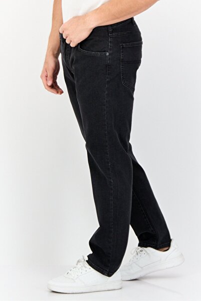 Riders by Lee Men Regular Fit Washed Stretchable Jeans, Black