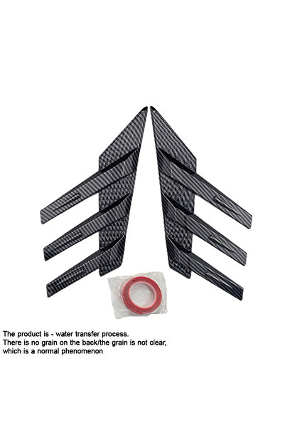 Choice ملصق غطاء محرك السيارة الخارجي بلون الكربون، قطعتان عالميتان، فتحات ته...