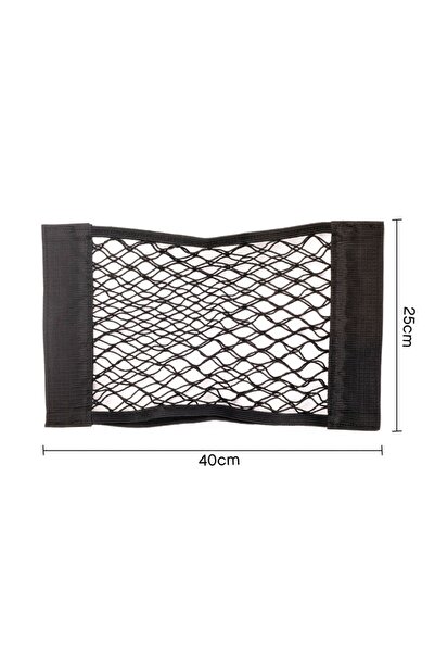 Choice حقيبة تخزين عالمية بمقاس 40 × 25 سم لمقعد صندوق السيارة الخلفي وشبكة مرنة وشريط سحري وملصق