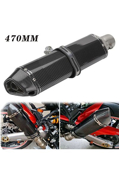 Choice Type A with sticker 470mm exhaust motorcycl Muffler Escape Moto TubFor kawasaki NINIA 650 tmax 500 t